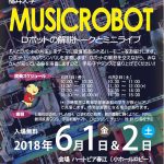 MUSICROBOT ロボットの解説トークとミニライブ – 2018第４回 坂井市産業フェア 特別展示