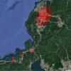 福井県内の中波AMラジオ放送の送信所と中継所 ～ 受信可能エリア