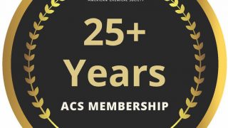 米国化学会（ACS）より25年以上の継続会員表彰を受けました